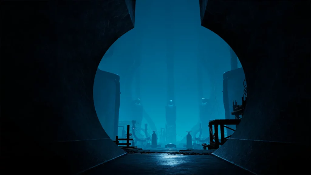 A the entrance to an Unknown 9 Terminal from Unknown 9: Awakening's Sintra chapter.