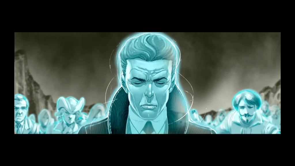 Unknown 9 antagonist Vincent Lichter stands in the Fold in the Unknown 9: Torment comic book series.