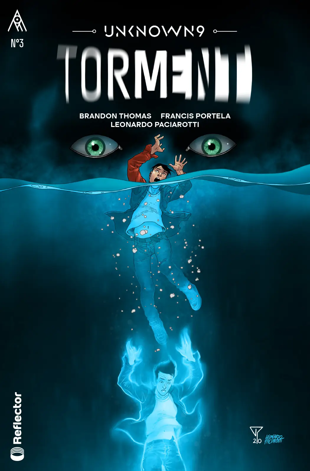 Unknown 9: Torment's Jaden Crowe struggles to stay above water.